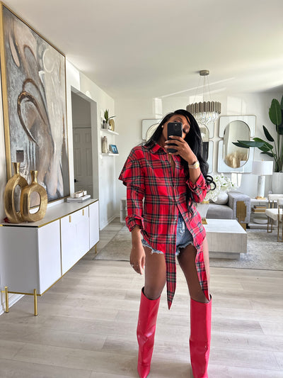 Plaid Bae Button up