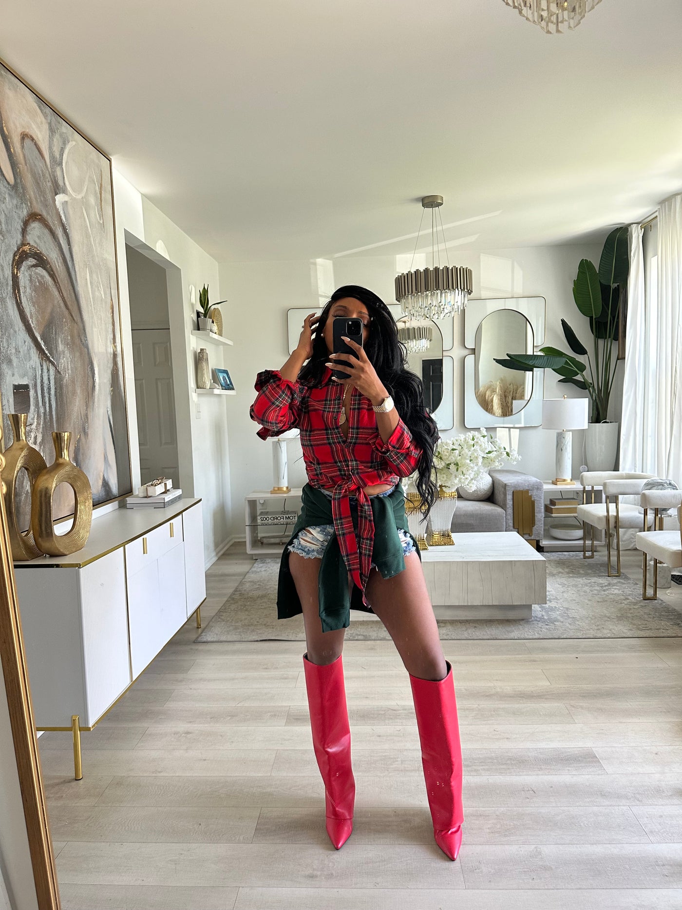 Plaid Bae Button up
