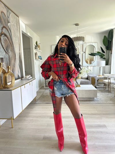 Plaid Bae Button up