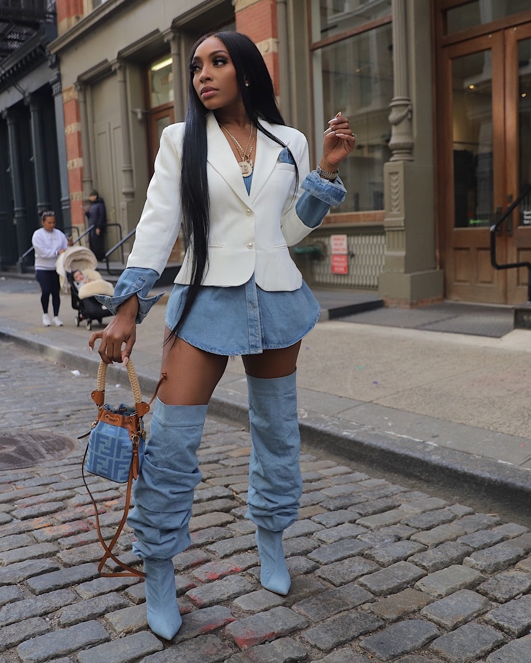 Blazing through Denim Blazer