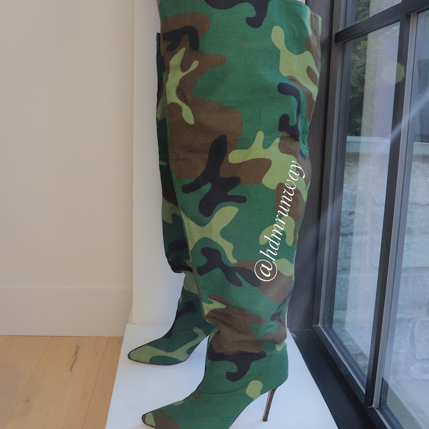 Camo Flaunt Thigh High Boots